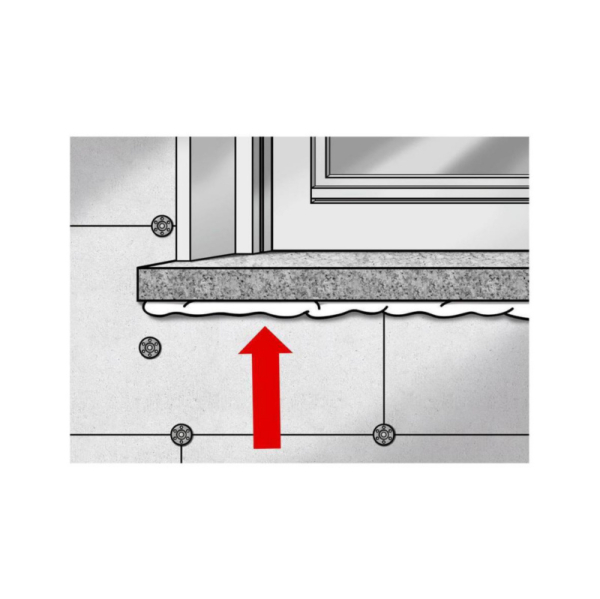 Würth 1K Pistolenschaum Anwendungsbereich Fensterbank