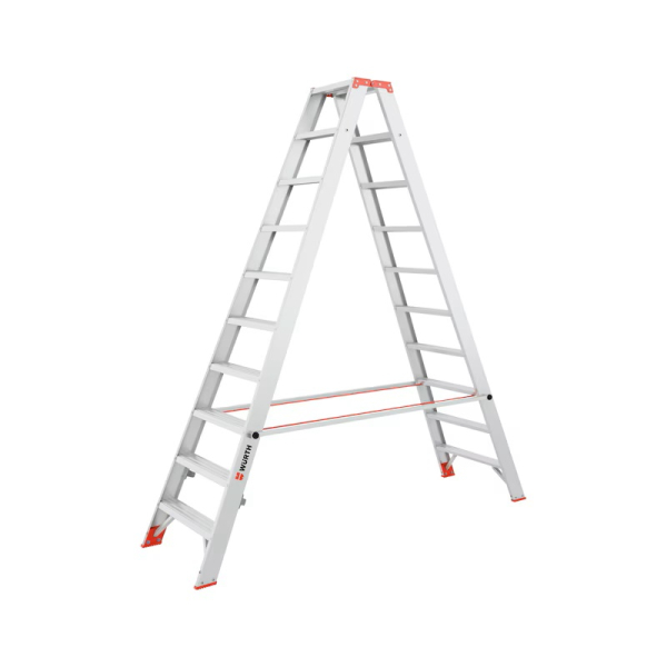 Würth Alu-Stufenstehleiter genietet - 2x10 Stufen
