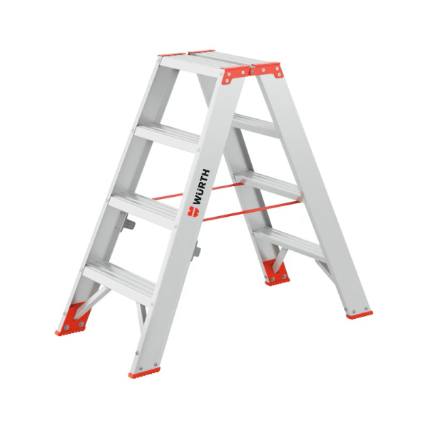 Würth Alu-Stufenstehleiter genietet - 2x4 Stufen