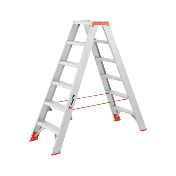 Würth Alu-Stufenstehleiter genietet - 2x6 Stufen