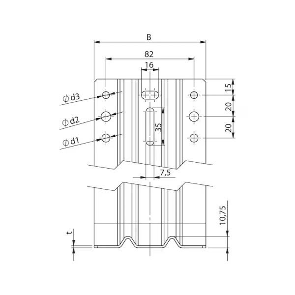 Würth Fenstermontagewinkel Stahl verzinkt SG Detailzeichnung frontal