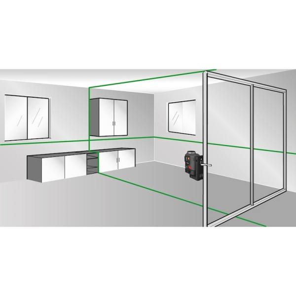 Würth Multi-Linienlaser MLPG 22 - Befestigung am Pfosten
