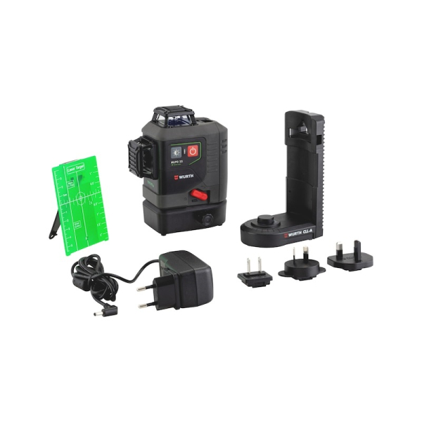 Würth Multi-Linienlaser MLPG 22 - Inhalt Einzelteile